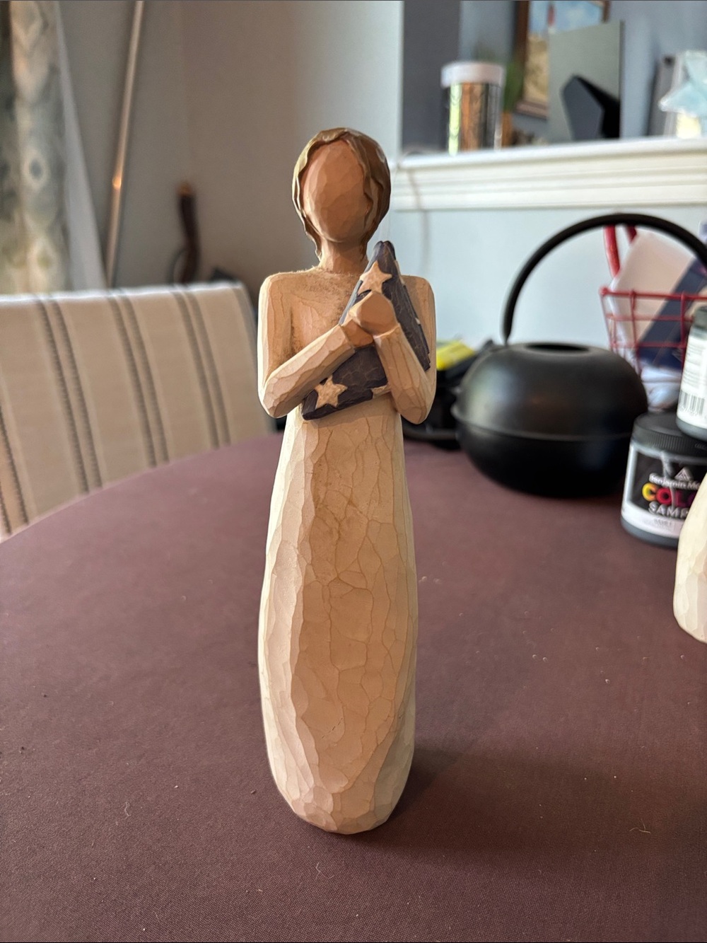 Willow Tree Hero Large Figurine Holding American Flag